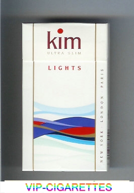 Kim Ultra Slim Lights 100s cigarettes hard box
