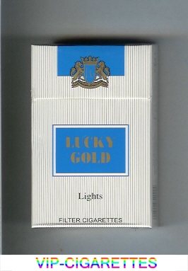 Lucky Gold Lights Filter Cigarettes hard box
