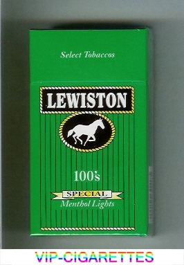 Lewiston Special Menthol Lights 100s cigarettes hard box