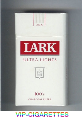 Lark Ultra Lights 100s Charcoal Filter white and red cigarettes hard box