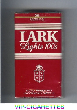 Lark Lights 100s Richly Rewarding red and white Cigarettes soft box