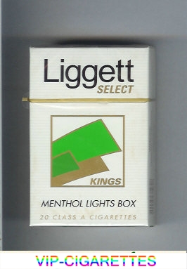 Liggett Select Kings Menthol Lights Box cigarettes hard box