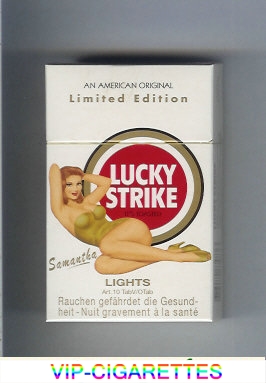 Lucky Strike Lights Samanta cigarettes hard box