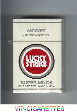 Lucky Strike Luckies An American Original Super Milds cigarettes hard box