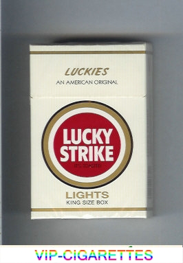 Lucky Strike Luckies An American Original Lights cigarettes hard box
