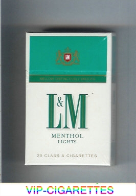 L&M Mellow Distinctively Smooth Menthol Lights cigarettes hard box
