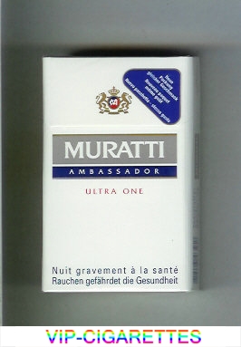 Muratti Ambassador Ultra One cigarettes hard box