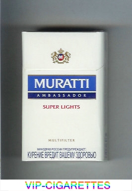 Muratti Ambassador Super Lights Multifilter cigarettes hard box
