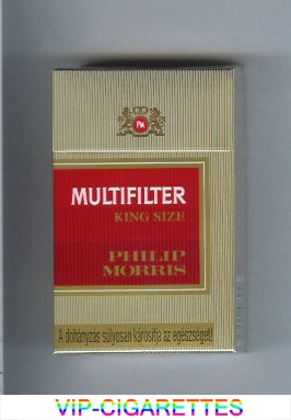 Multifilter Philip Morris gold and red cigarettes hard box