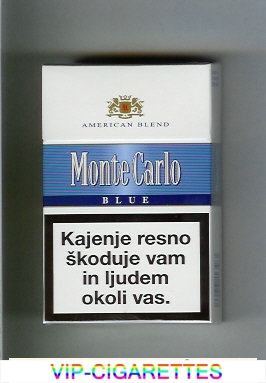 Monte Carlo American Blend Blue Cigarettes hard box