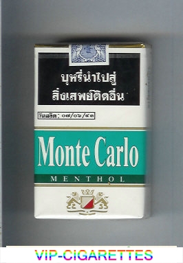 Monte Carlo Menthol Cigarettes soft box