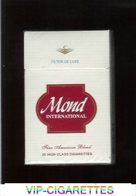 Mond International Filter De Luxe Fine American Blend cigarettes hard box