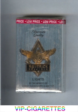 Maverick Specials Lights grey and gold and black cigarettes soft box