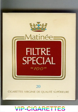 Matinee Special Filter 100 cigarettes wide flat hard box