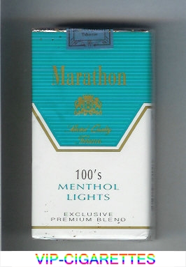 Marathon Menthol Lights 100s Exclusive Premium Blend cigarettes soft box