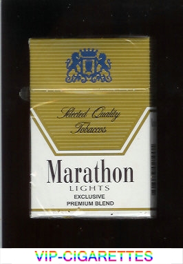 Marathon Lights Exclusive Premium Blend cigarettes hard box
