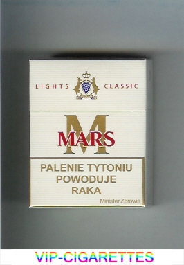M Mars Lights Classic cigarettes hard box