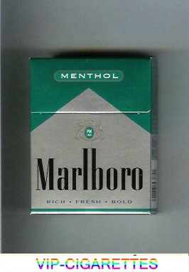 Marlboro Menthol silver and green cigarettes hard box