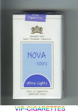 Nova 100s Ultra Lights cigarettes soft box