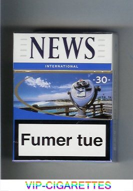 News International 30 Waimea Bay, HW white and blue cigarettes hard box