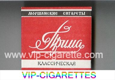 Prima Klassicheskaya Morshanskie Cigareti red and white cigarettes wide flat hard box