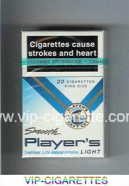 Player's Navy Cut Smooth Light white and blue cigarettes hard box