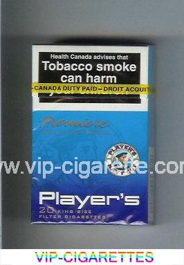 Player's Navy Cut Premiere Smooth blue cigarettes hard box