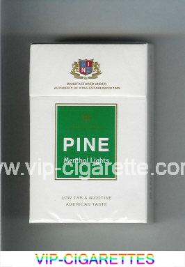 Pine Menthol Lights American Taste cigarettes hard box