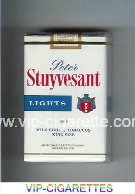 Peter Stuyvesant Lights white and blue cigarettes soft box