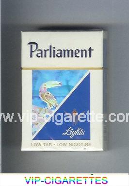 Parliament Lights hologram with a bird cigarettes hard box