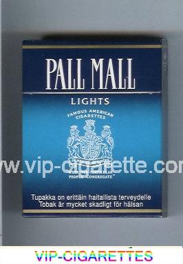 Pall Mall Famous American Cigarettes Lights 25s cigarettes hard box