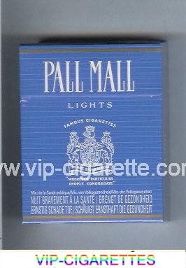 Pall Mall Famous Cigarettes Lights blue 25s cigarettes hard box