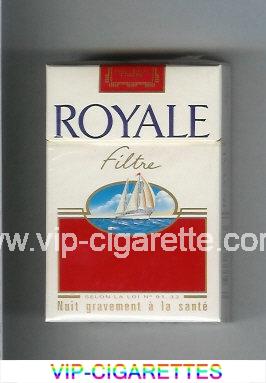 Royale Filtre cigarettes white and red hard box