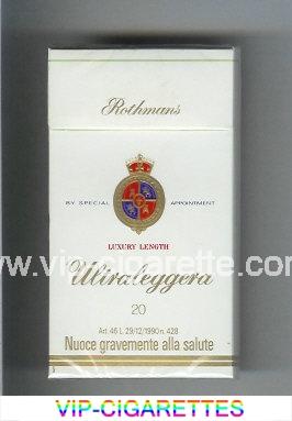 Rothmans Ultraleggera Luxery Length 100s cigarettes hard box