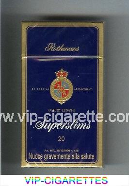 Rothmans Superslims Luxery Length 100s cigarettes hard box