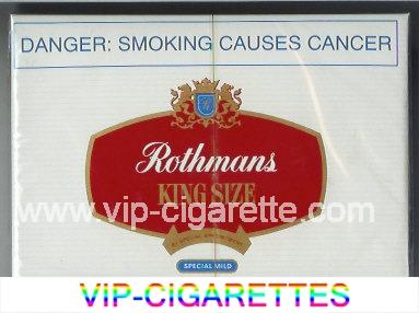 Rothmans Special Mild By Special Appointment 30 cigarettes wide flat hard box