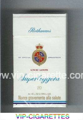Rothmans Superleggera Luxery Length 100s cigarettes hard box