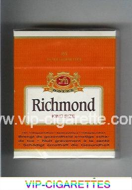 Richmond 25 cigarettes orange and white hard box