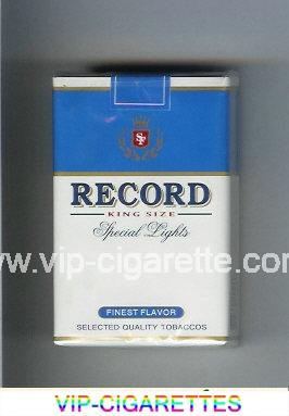 Record Special Lights Finest Flavor cigarettes soft box