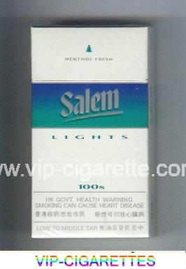 Salem Lights 100s with line Menthol Fresh cigarettes hard box