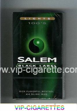 Salem Black Label Lights 100s cigarettes hard box