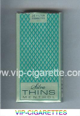 Silva Thins Menthol 100s cigarettes soft box