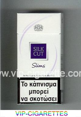 Silk Cut Slims 100s cigarettes white and violet hard box