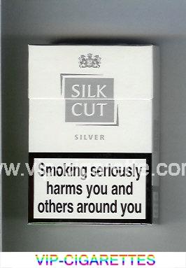 Silk Cut Silver cigarettes white and silver hard box