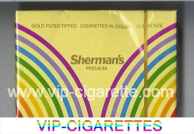 Sherman's Premium Cigarettes wide flat hard box