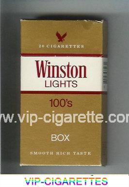Winston Lights 100s cigarettes hard box