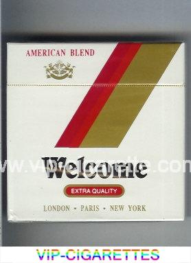 Welcome American Blend Extra Quality cigarettes wide flat hard box