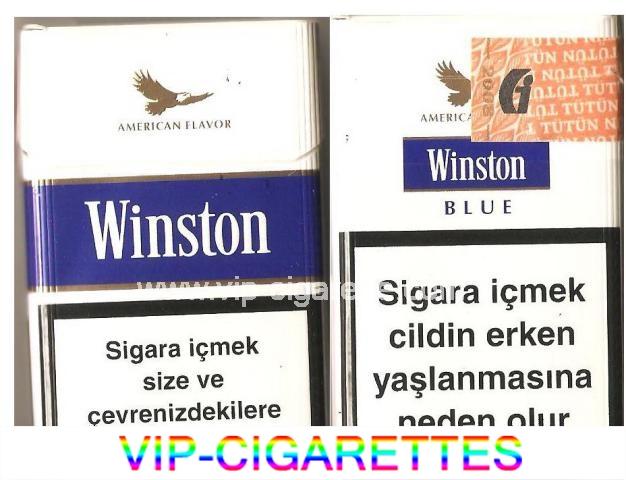 Winston Blue Cigarettes Hard Box