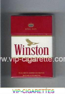Winston with eagle from above Filters on red cigarettes hard box