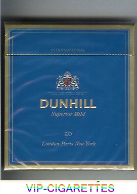 In Stock Dunhill International Superior Mild 20 Blue 100s cigarettes ...